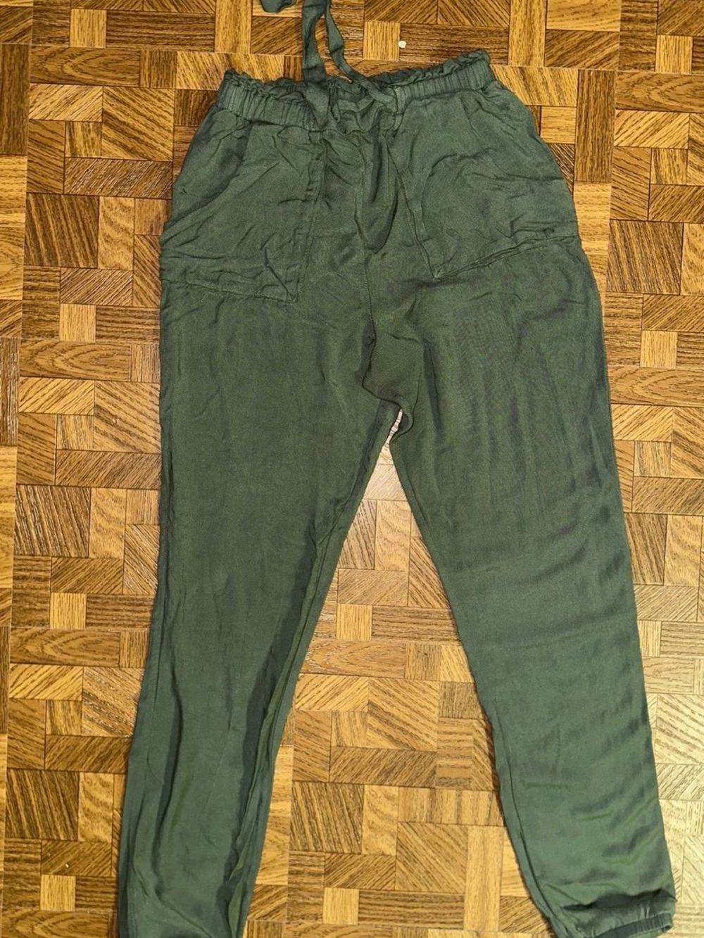 Drawstring Jogger Pants - Olive Green